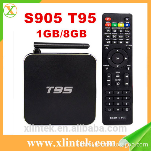 T95 amlogic s905 quad core box tv play store app for android image internet tv set top box